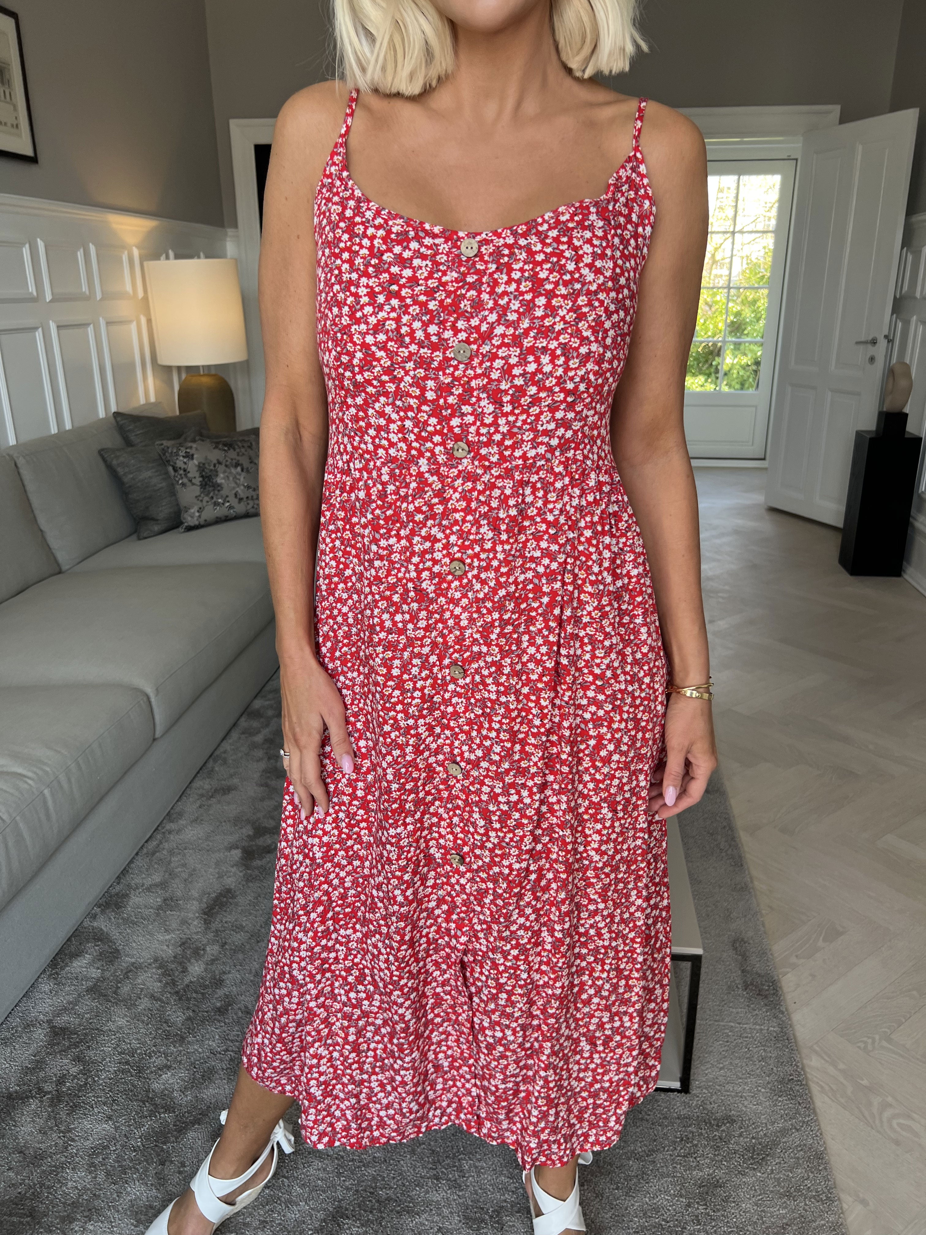 Lykke Small Flower - Sød stropkjole med blomsterprint